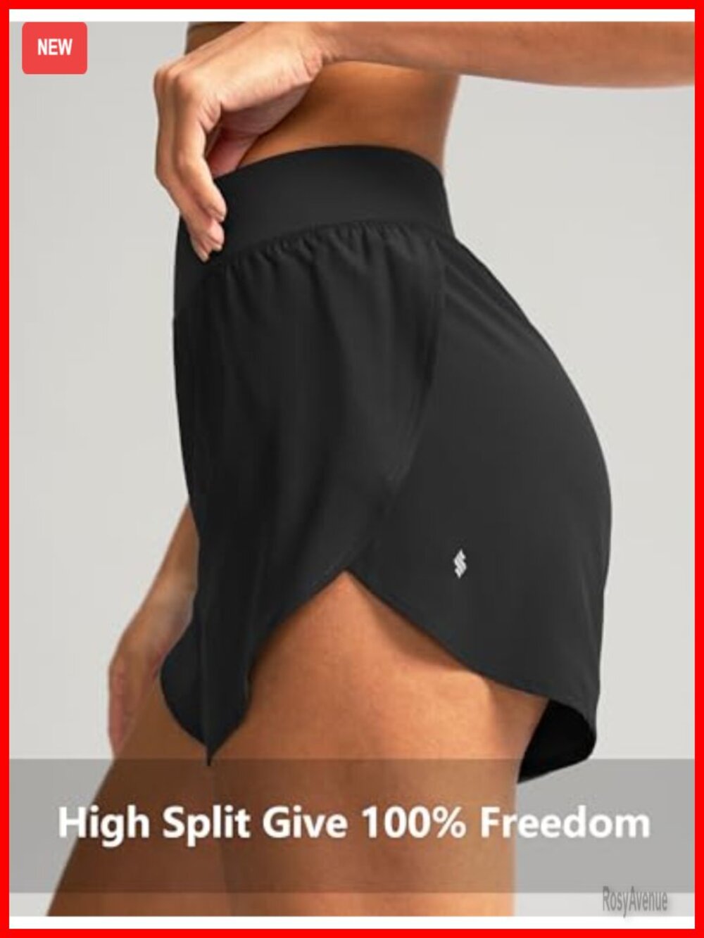 High Waisted Running Shorts with Liner Quick Dry - Picture 6 of 7